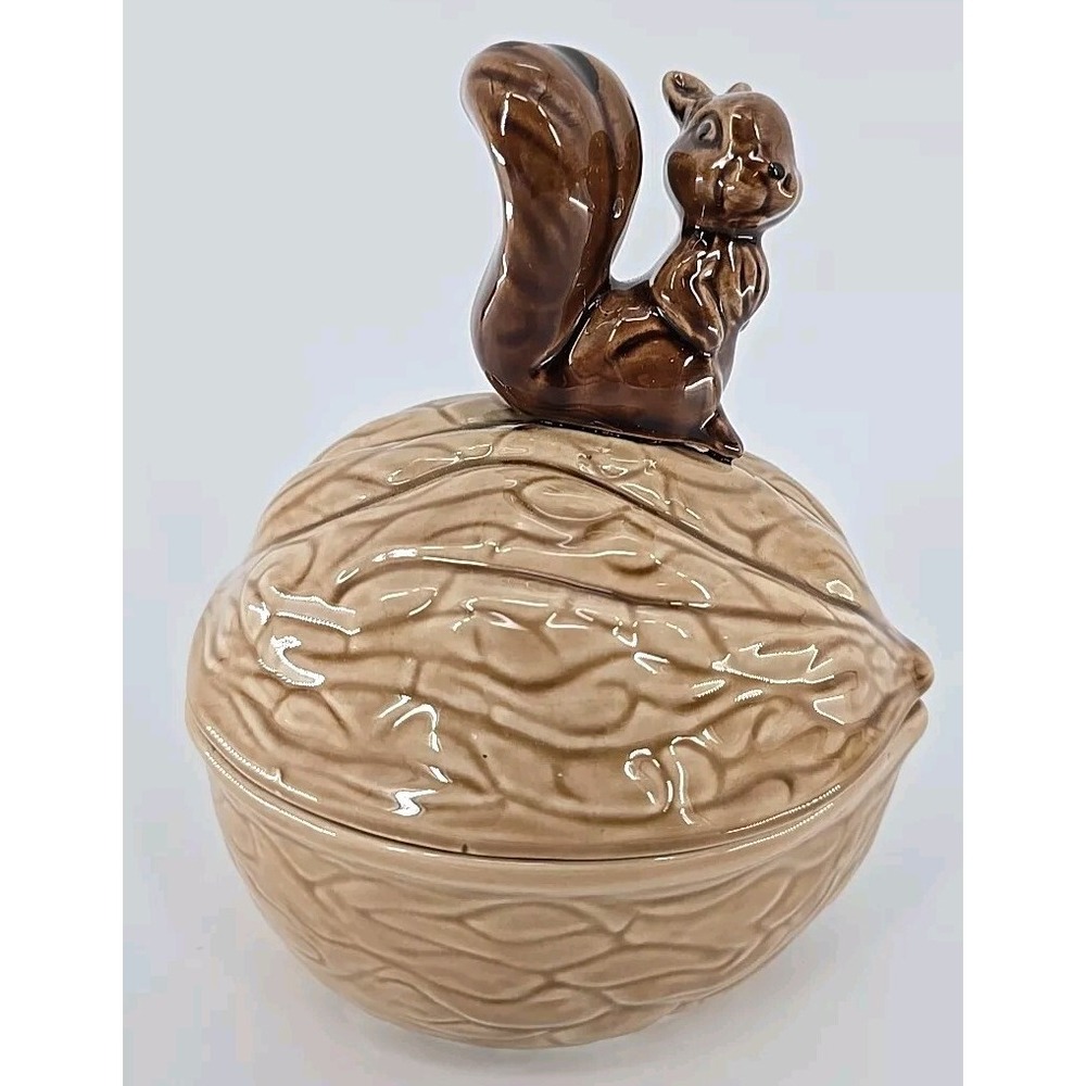 Vtg Armbee Squirrel &‎ Nut Dish 6-1/2" x 7-1/2" Candy Cookies